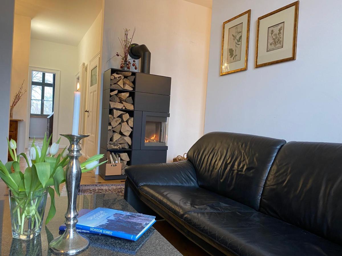 Ferienwohnung Altes Pfarrhaus Papstdorf Exterior foto